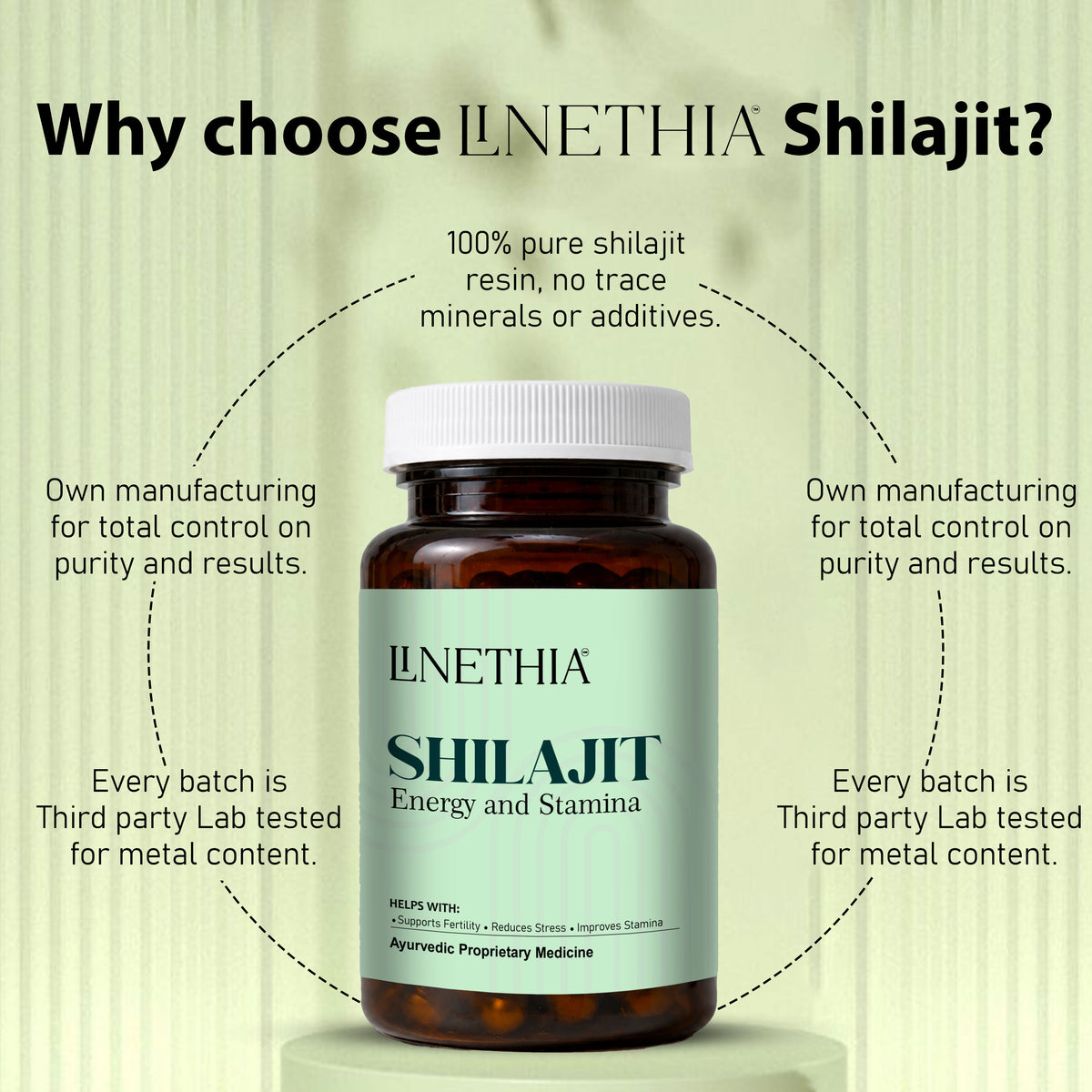 LINETHIA Shilajit Capsules | Energy & Stamina Support