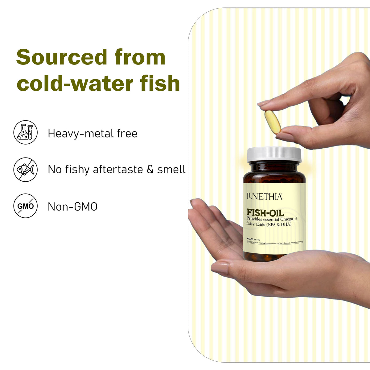 Linethia Omega 3 Fish Oil 1000mg Softgels